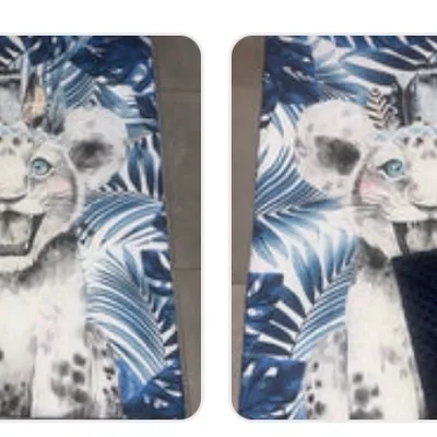Couverture bébé lion bleu 